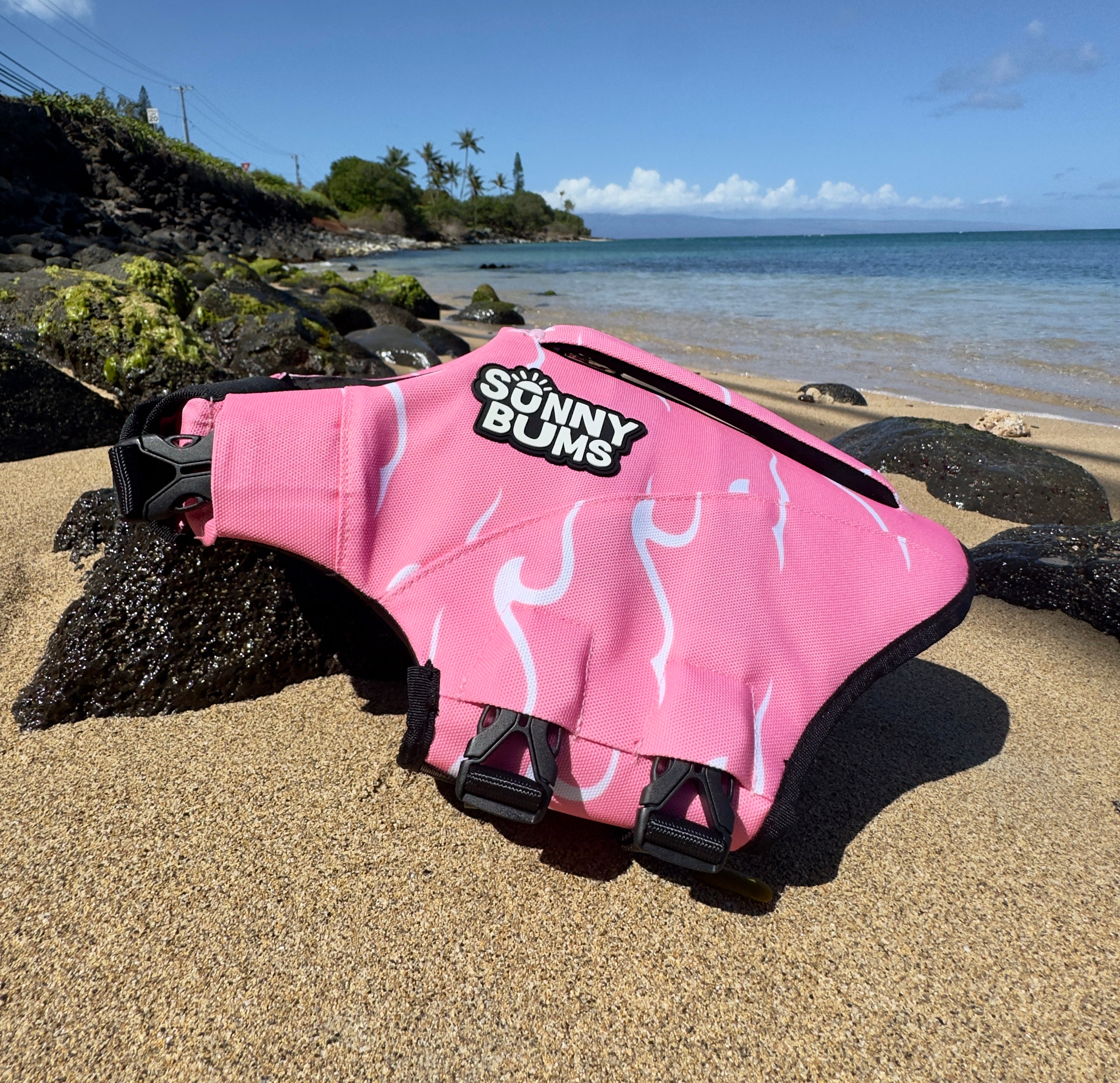 Pink Tide Dog Life Jacket | Quick-Dry & Adjustable | Dog Life Vest