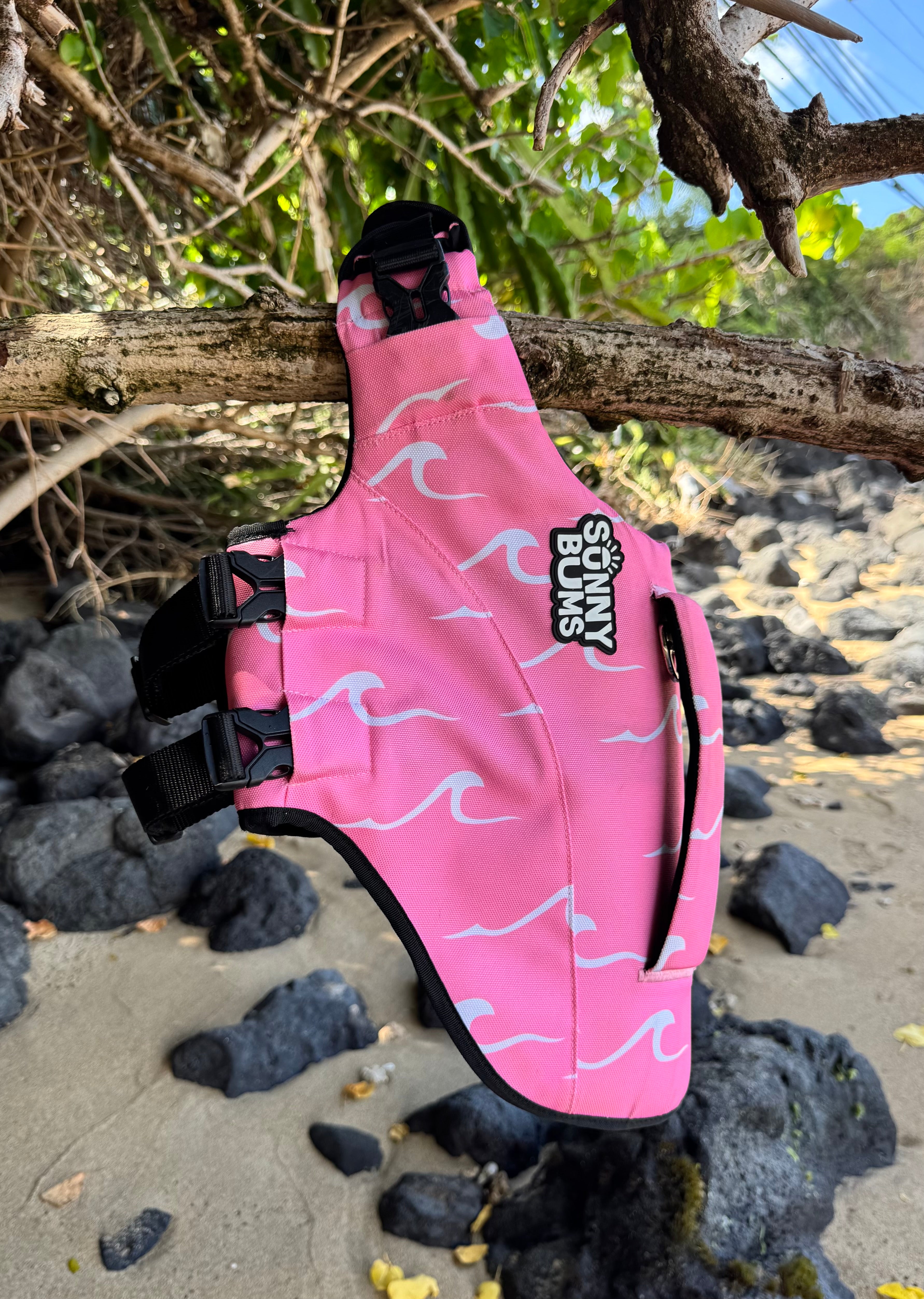 Pink Tide Dog Life Jacket | Quick-Dry & Adjustable | Dog Life Vest